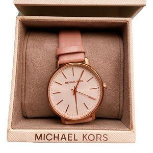 Pyper Rose Gold-Tone Leather Watch Michael Kors